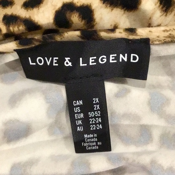 LOVE & Legend Leopard Print Top with Twisted Front 2X - Picture 7 of 7